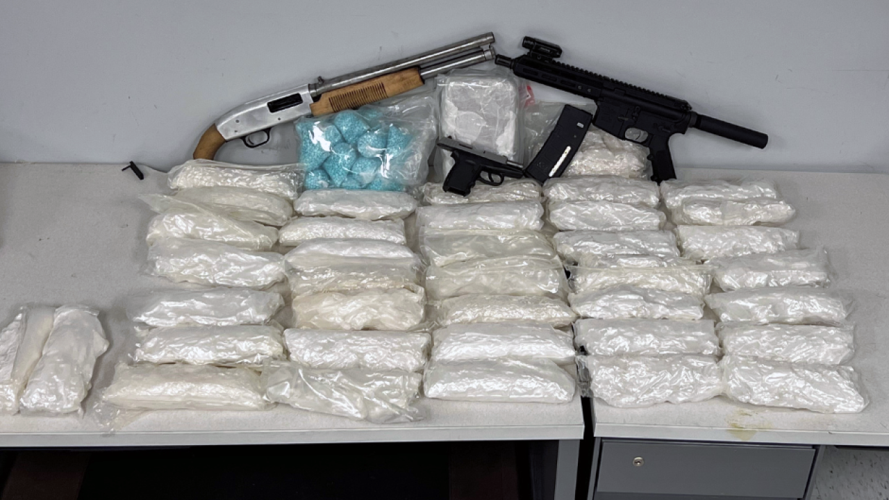 Part of a drug seizure from Laurel County, Kentucky in July 2022