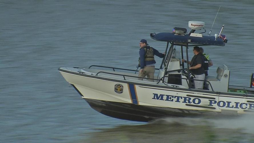 Police boat searching for suspect