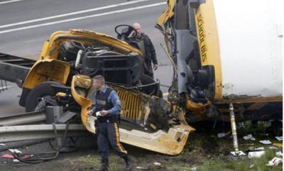 2 killed, 43 injured in New Jersey crash involving school bus, dump truck