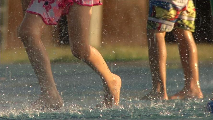 Kids at splash park
