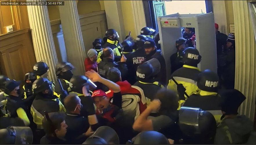 Capitol riot video footage shown during impeachment trial