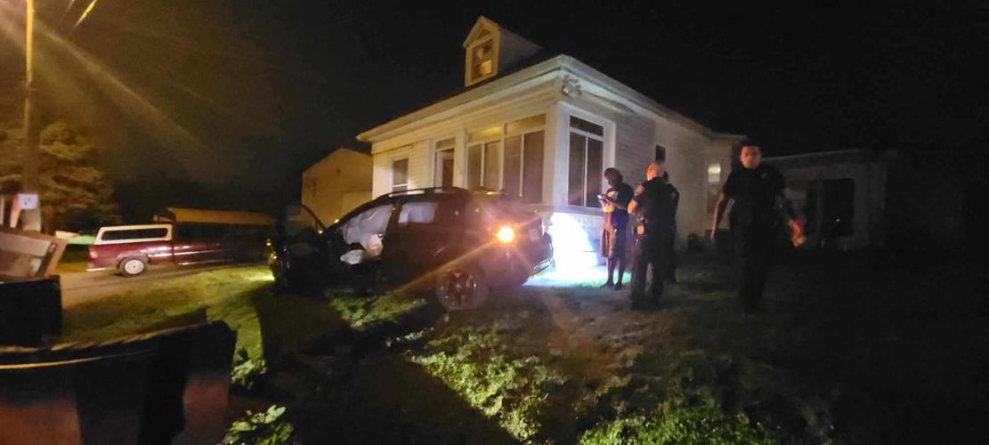 Car crashes into New Albany home