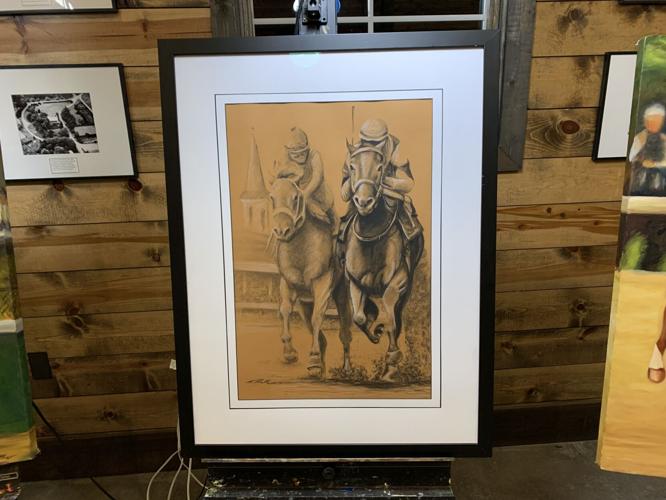 Arts on the Green Derby finish painting