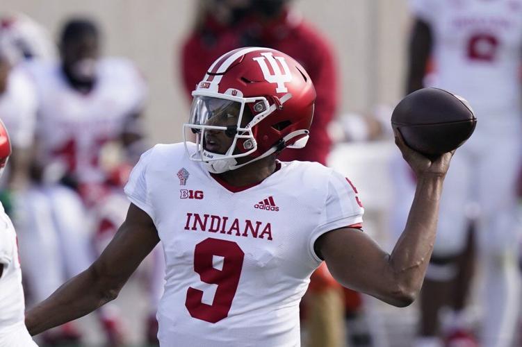 Indiana quarterback Michael Penix Jr. throws