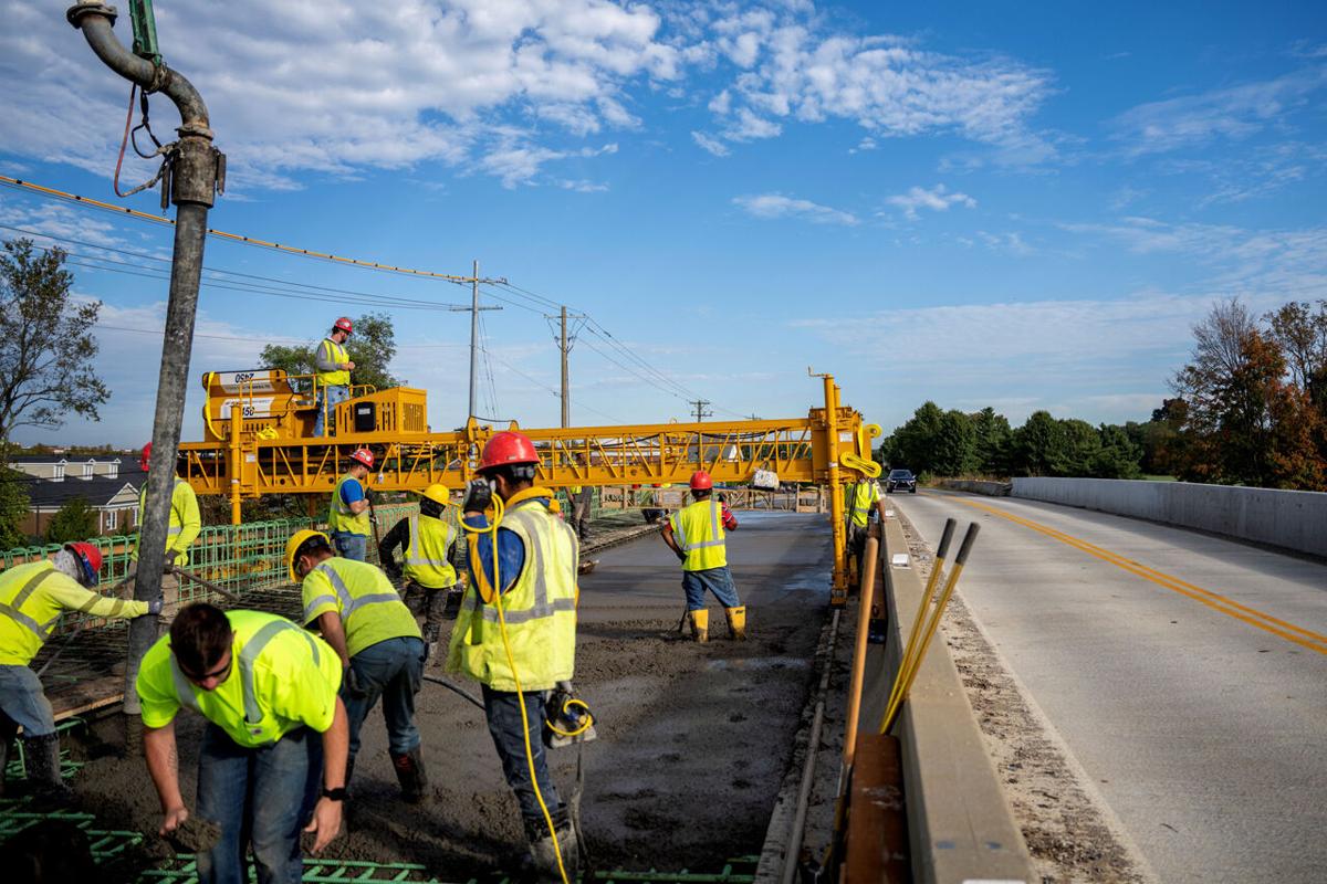 Crews work on new Brownsboro Road Bridge (Nov. 2021)