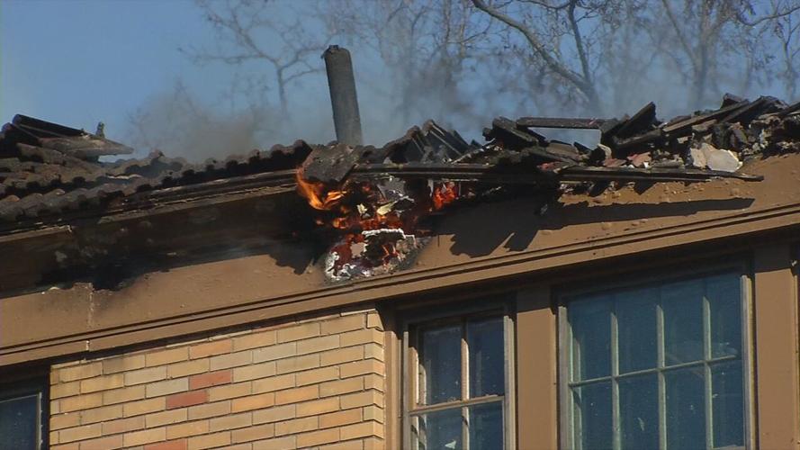 Brownsboro Road Fire Flames in attic