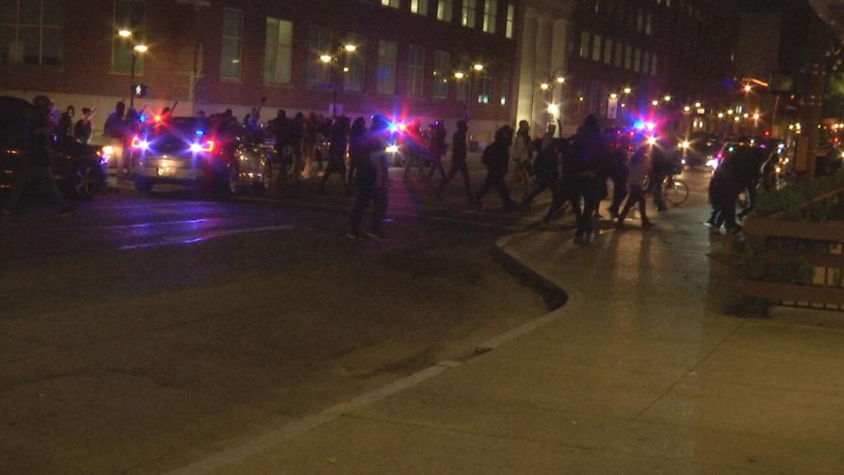 Protesters march through downtown Louisville 9/24/20