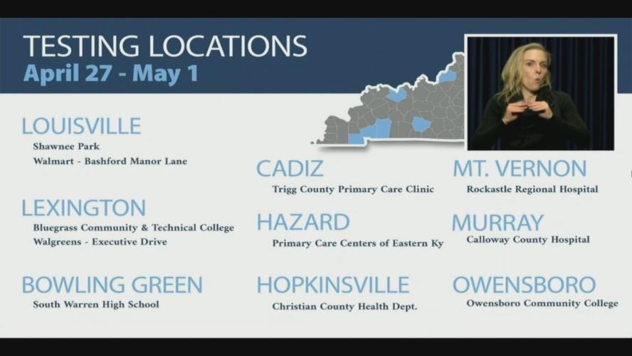 11 COVID-19 testing sites to open April 27-May 1
