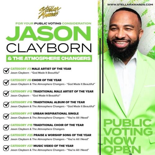 Jason Clayborn Stellar Awards Nominations