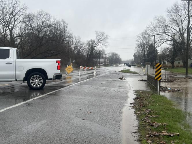 Flooding on Hamburg Pike in Jeffersonville