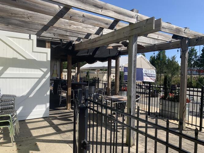 The patio at Bungalow Joe’s Bar and Grill after shooting