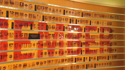 The Hall of Remembrance inside the National Law Enforcement Museum in Washington D.C.