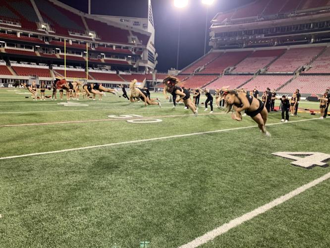 U of L Dance Team at Cardinal Stadium Midair Flip Women - 9-13-19.jpg