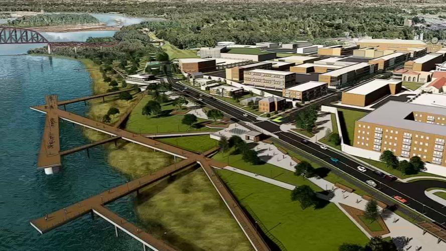 Clarksville Downtown Rendering - Aerial View