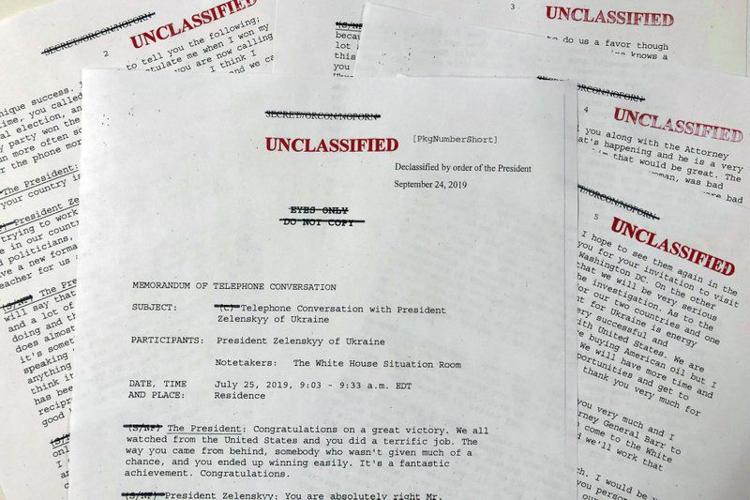 Trump Ukraine Call Transcript Declassified