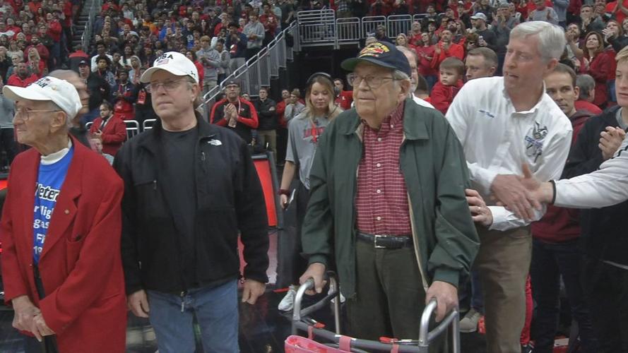 World War II vets honored during U of L  basketball game on Jan. 25, 2020