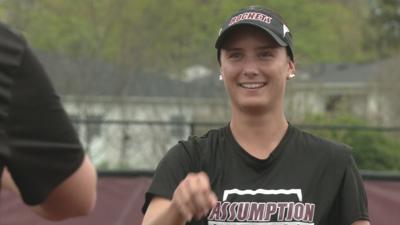 Assumption's Lauren Campisano proving you can thrive in three sports