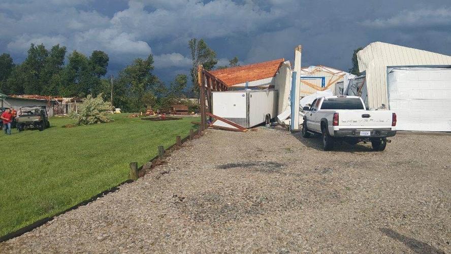 Storm damage in Grayson County, Kentucky