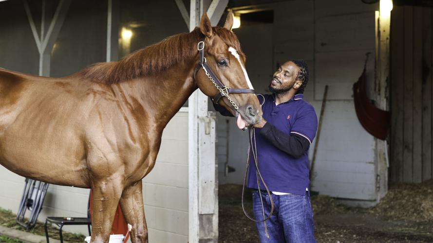 Rich Strike and groom