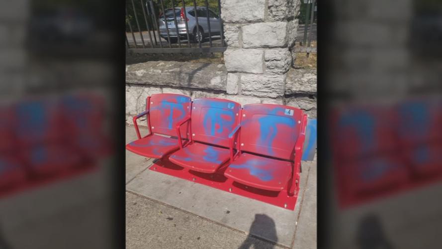 Old Cardinal Stadium Seats Vandalized