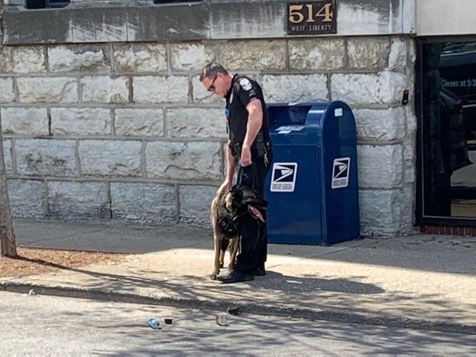 LMPD responding to a possible bomb threat near Jefferson Square on May 22, 2023