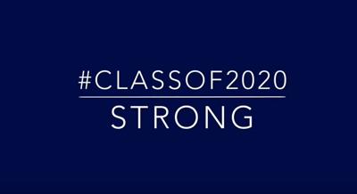 Class of 2020 video cue card