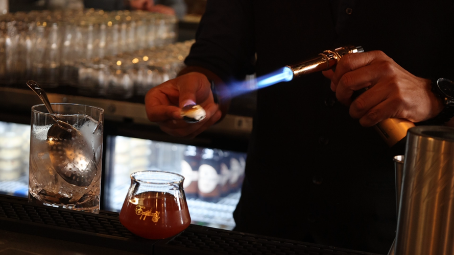 Flame of cocktail at Epiphany