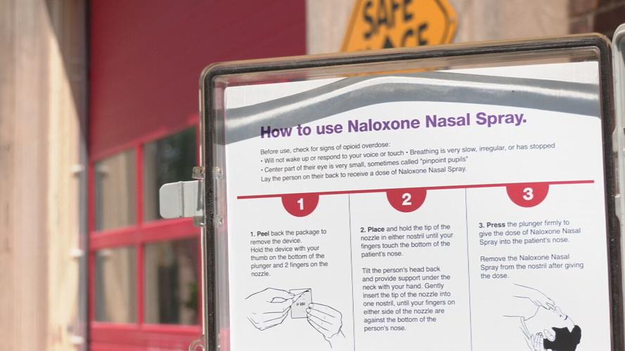 Naloxone/Narcan box at Louisville fire station No. 9