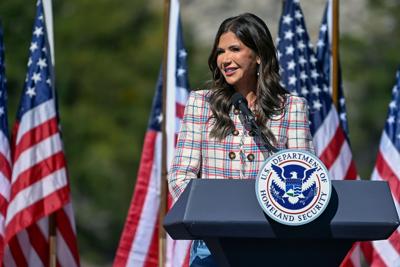 Kristi Noem speaks at Mt. Rushmore