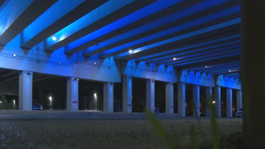 New Downtown Louisville LED underpass lighting