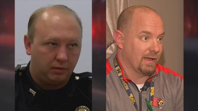 LMPD Sergeant Omar Lee and teacher James Wyatt
