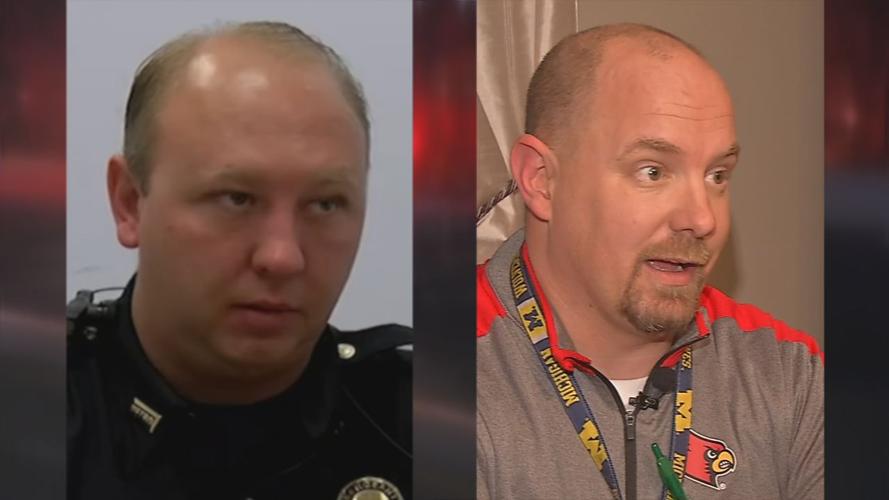 LMPD Sergeant Omar Lee and teacher James Wyatt