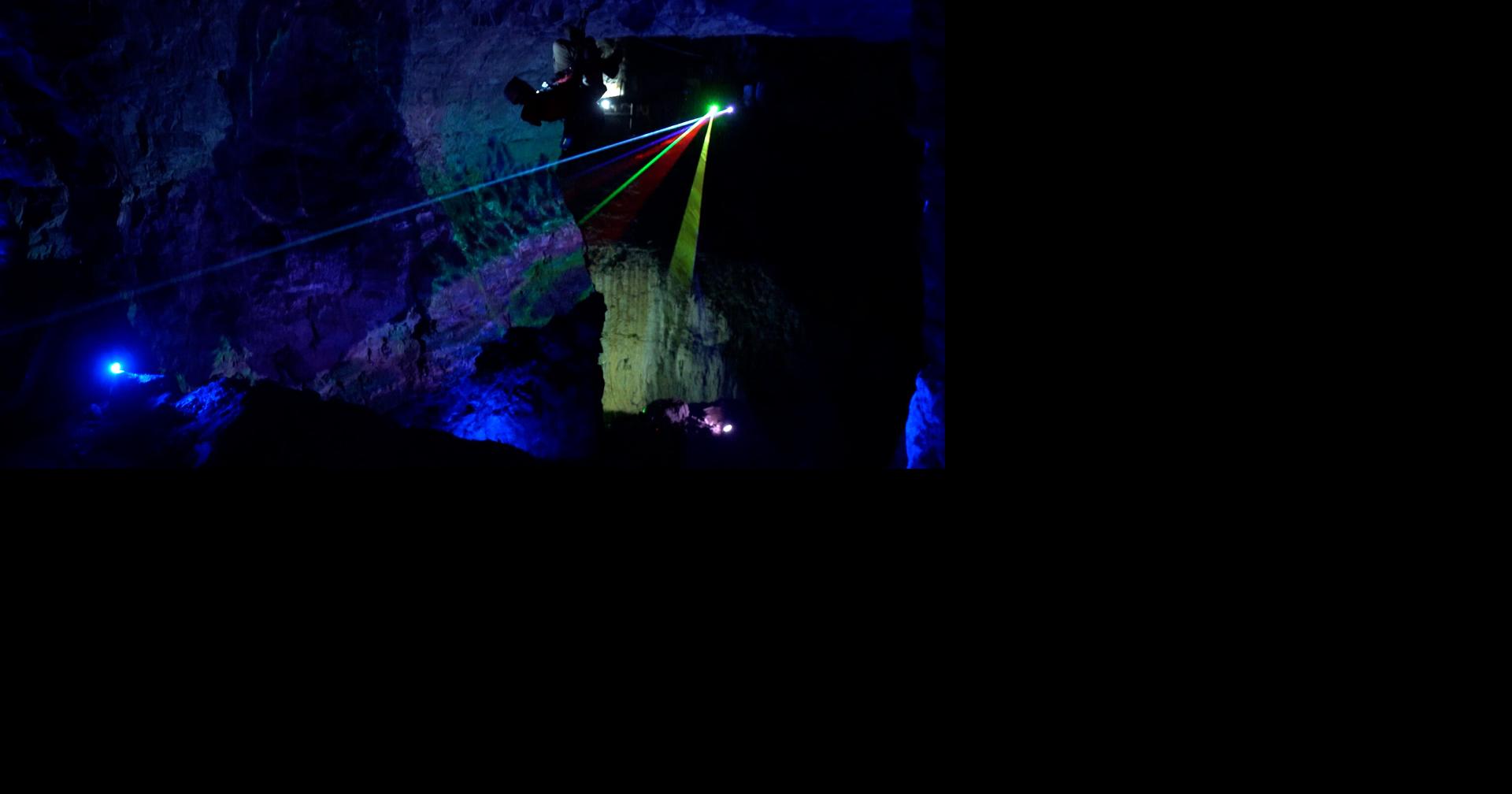 Louisville Mega Cavern transforms zip line course into laser ...