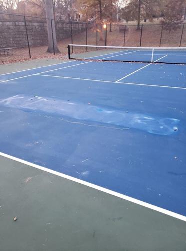 New tennis courts at Tyler Park vandalized with graffiti