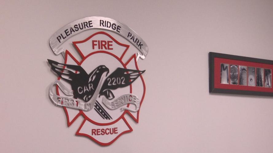 Inside Brian Morgan's office at the Pleasure Ridge Park Fire Department