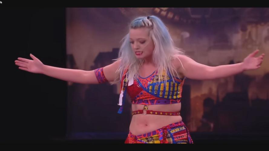 Lillian Bridget, aka Billie Starkz wrestling on AEW