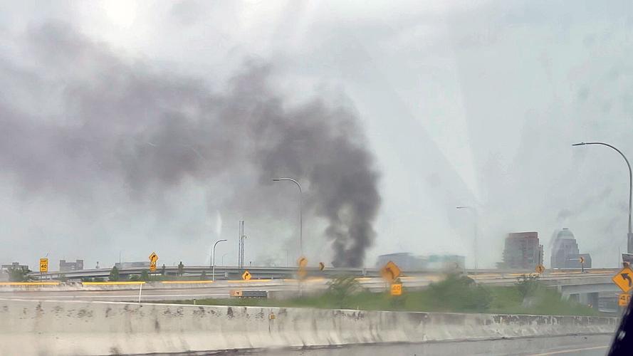 Crash on southbound I-65 near the Kennedy Bridge on May 8, 2023