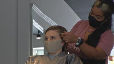 Wearing A Mask In A Salon