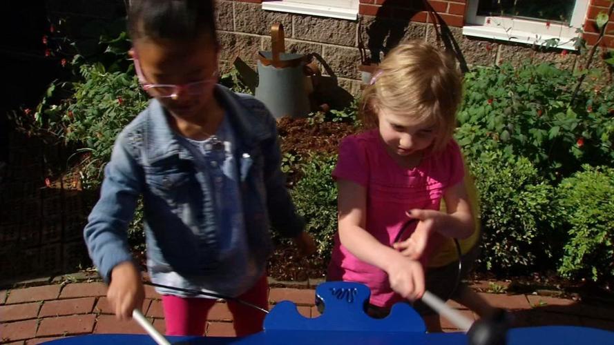 Music garden at Louisville's Heuser Hearing and Language Academy