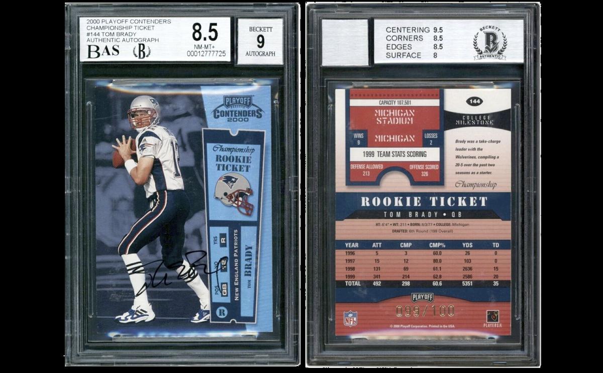 Tom Brady rookie football card fetches $2.25M at auction