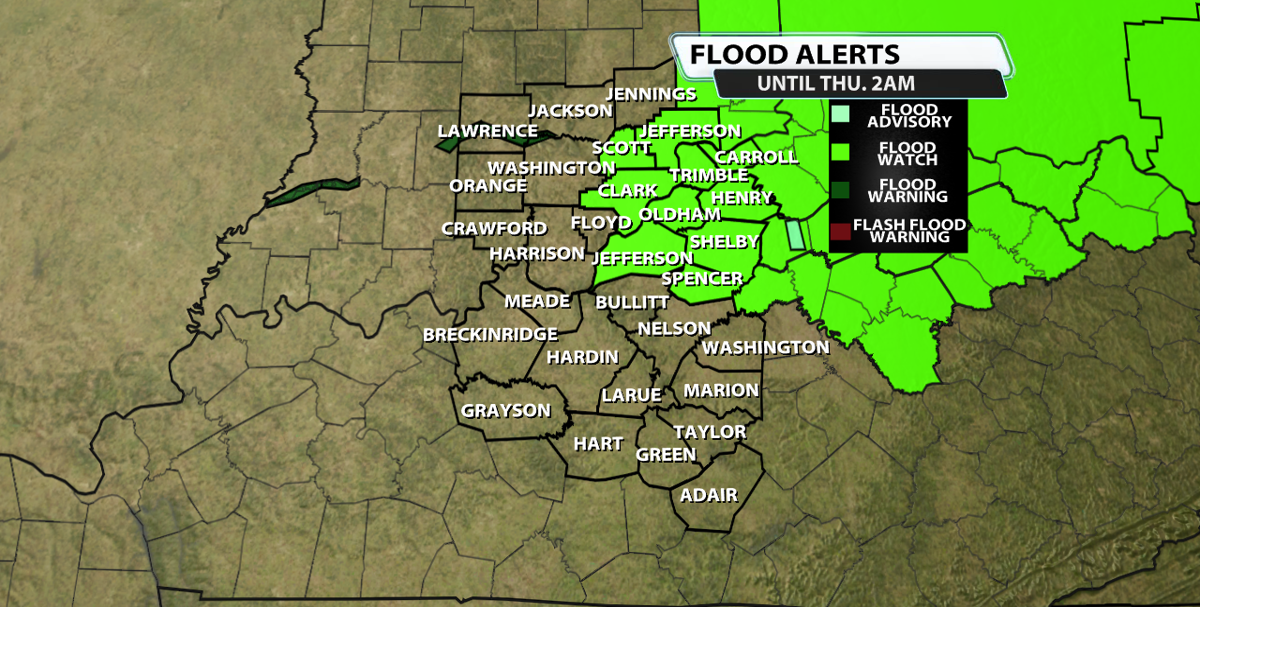 Another Flood Watch Issued for Kentuckiana May 27, 2026 May 27, 2026 Updated 5 mins ago