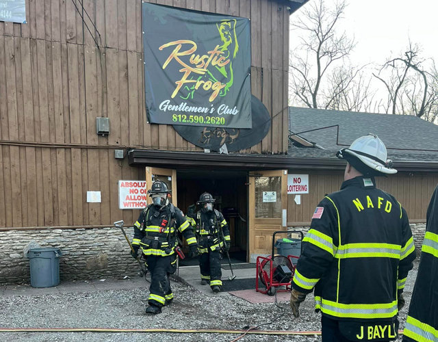 Fire at Rustic Frog in Floyd County, Indiana