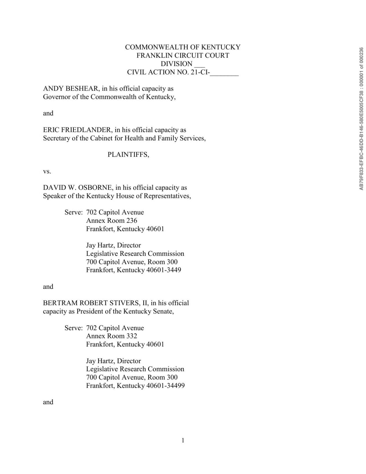 Beshear sues Kentucky Republican leaders to maintain emergency powers
