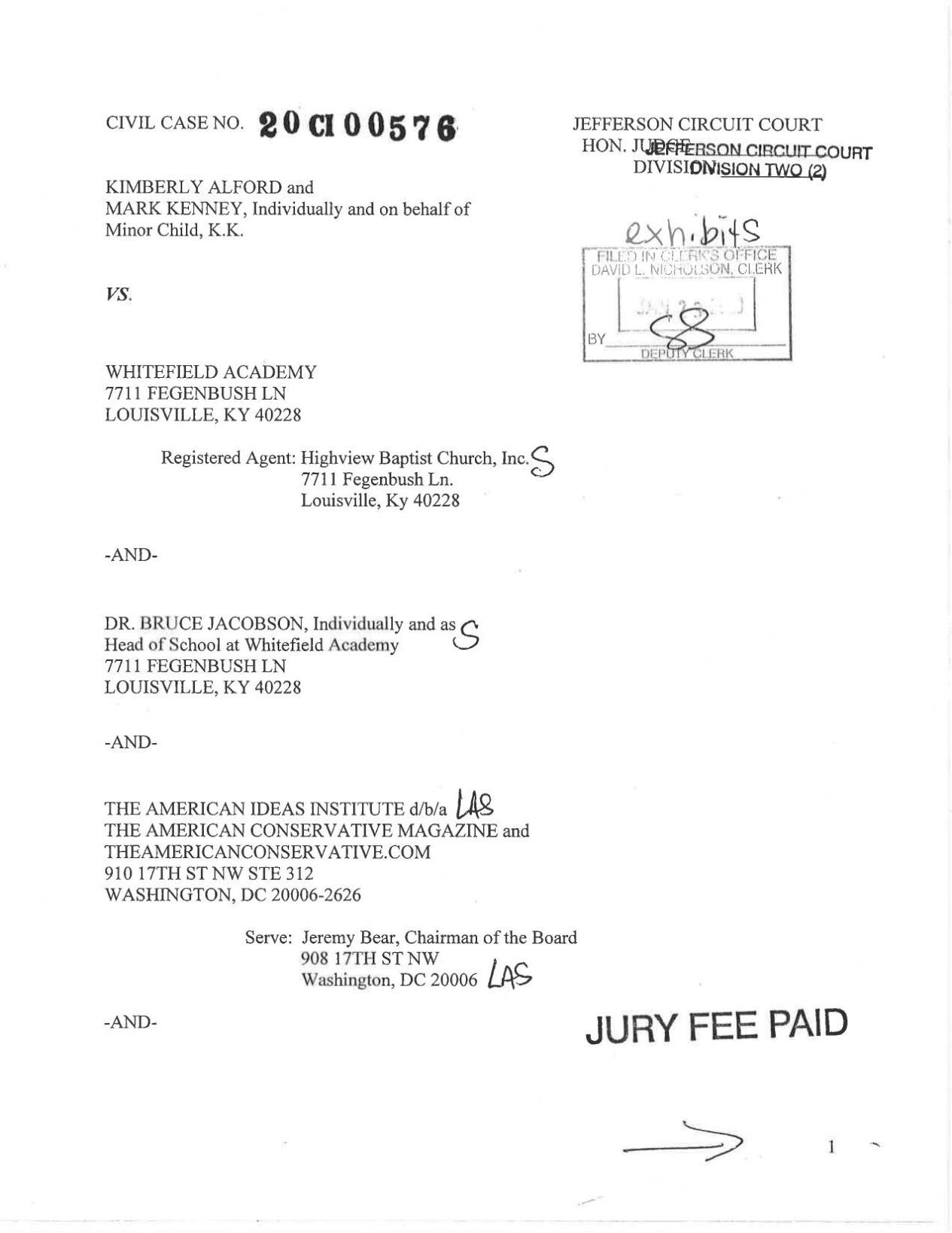 Whitefield Academy Lawsuit