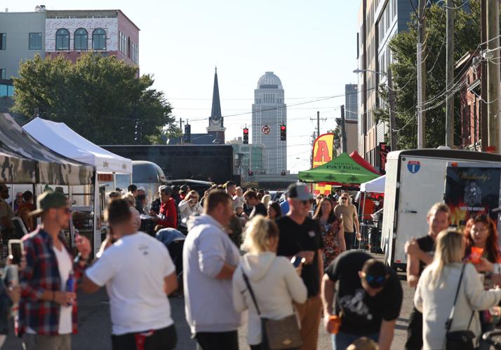 Louisville's Great Chili Cook off - skyline and crowd.JPG