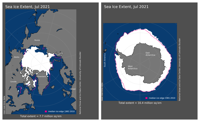 July 2021 Sea Ice Extent