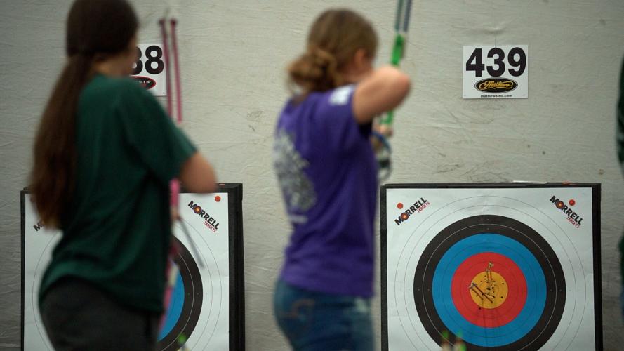 Students at the National Archery in the Schools Program (NASP) U.S. Eastern National Tournament