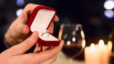 Engagement Ring in Box