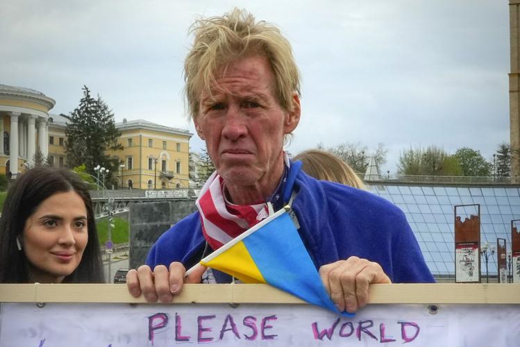 Ryan Routh at rally in Kyiv