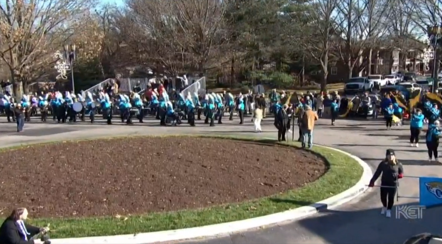 Marching band at Gov. Beshear inauguration parade